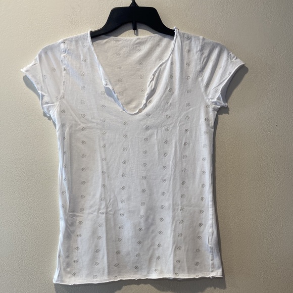 Zadig&Voltaire Paris brand white dotted print pattern women’s tshirt, size small - Picture 2 of 7